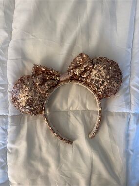 Rose Gold Sequin Minnie Ears Headband